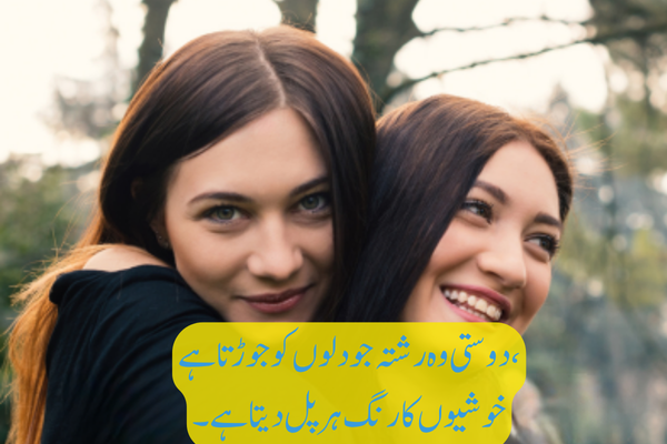 50+ Top Dosti Shyari in 2 Line English Dosti mein lafzon ki zarurat nahi hoti,
Bas dil se dil ki baat samajh aati hai.