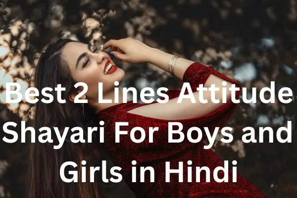 Best 2 Lines Attitude shayari For Boys and girls in Hindi