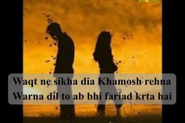 Best 50+Emotional Breakup Shayari 2 Lines English in Hindi Breakup Shayari
